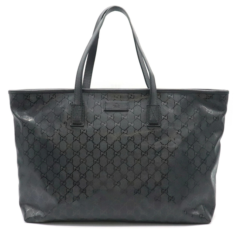 Gucci GG Imprime Leather Tote Bag Shoulder Black